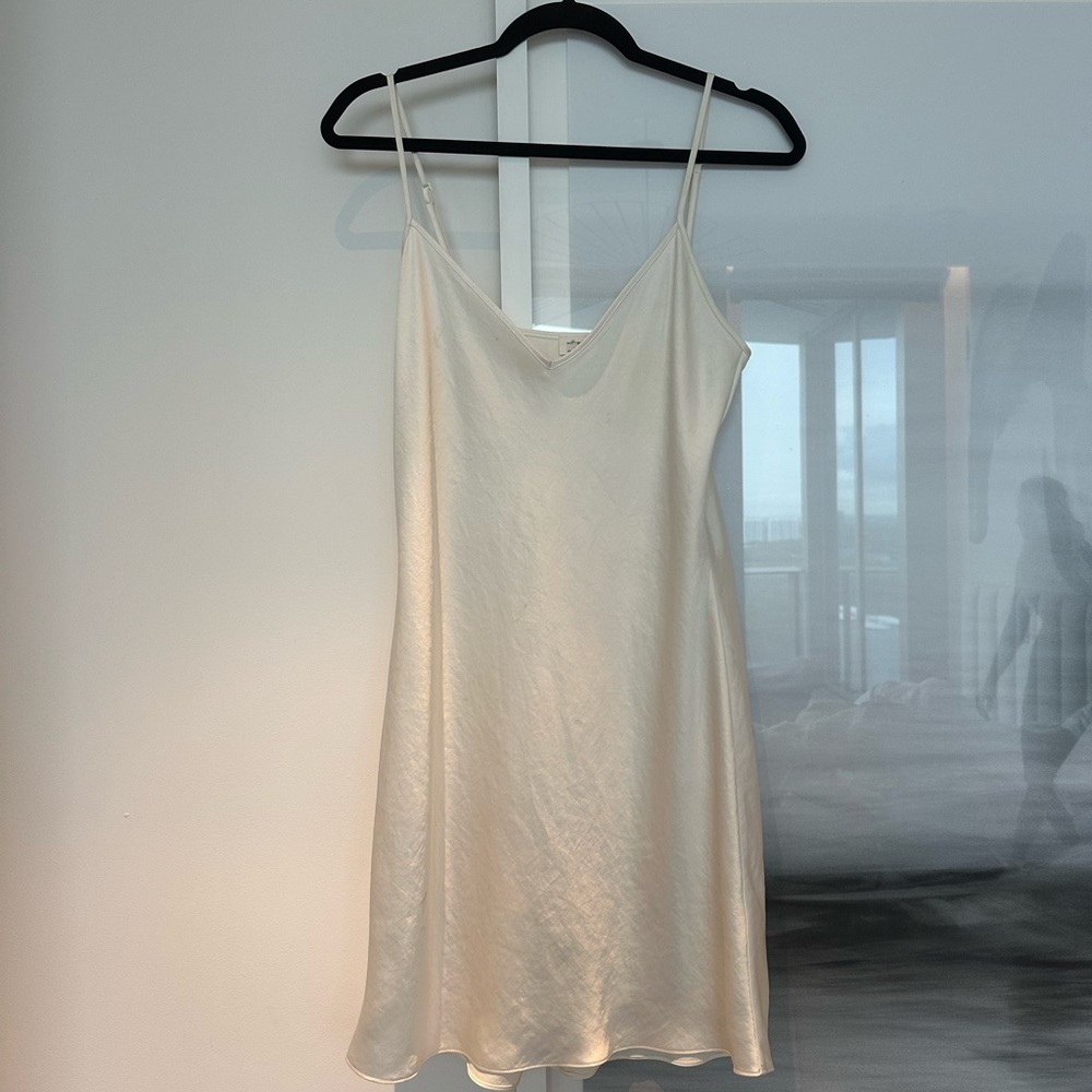 Wilfred Cream Satin Slip Dress